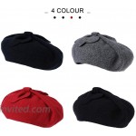 Comhats Winter Beret Hat for Women French Barrett Velvet Mime Director Cold Weather Paris Stylish Black at Women’s Clothing store
