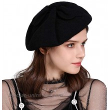 Comhats Winter Beret Hat for Women French Barrett Velvet Mime Director Cold Weather Paris Stylish Black at  Women’s Clothing store