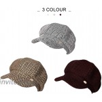 Comhats Winter Newsboy Hat for Women Wool Acrylic Warm Cabbie Beret Cap Gatsby Visor Ladies Black at Women’s Clothing store