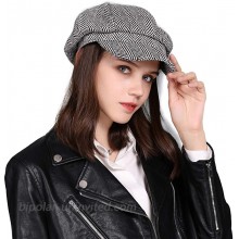 Comhats Winter Newsboy Hat for Women Wool Acrylic Warm Cabbie Beret Cap Gatsby Visor Ladies Black at  Women’s Clothing store