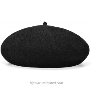 EASTER BARTHE Womens Black Wool Beret Hat Wool French Beret Women Black French Hat for Women Black Apparel Black Beret Black Winter Wool Hat Black at  Women’s Clothing store