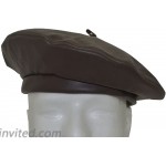 Emstate Winner Caps Unisex Cowhide Leather Beret Made in USA Metallic Copper Bronze at Women’s Clothing store