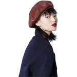 French Beret Hat Women - Girls French Style Beret Cap French Artist Classic Solid Color Leather Fashion Ladies Beret Hat Wine red at Women’s Clothing store