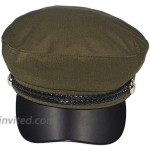 Jewelry-Box Retro England Style Ladies Womens Girls Beret Baker Boy Peaked Cap Military Hat Green at Women’s Clothing store