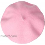 JOYHY Women's Solid Color Classic French Style Beret Beanie Hat Pink at Women’s Clothing store