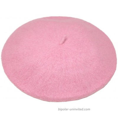 JOYHY Women's Solid Color Classic French Style Beret Beanie Hat Pink at  Women’s Clothing store