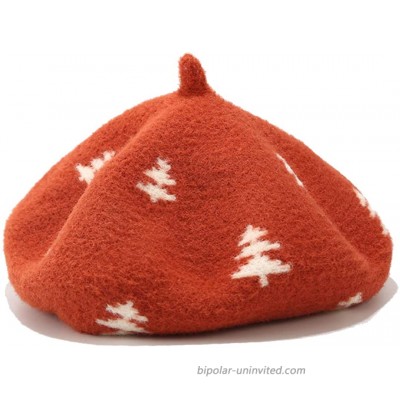 Joylife Christmas Tree Pattern Wool Beret Hat Soft Knitted French Artist Hats Cute Winter Warm Caps Caramel at  Women’s Clothing store