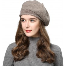 Knit French Beret Women Solid -  Color Paris Artist Cap Beanie  Classic Retro Hat Khaki at  Women’s Clothing store