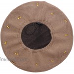 Landana Headscarves Beret with Gold Crystal Studs-Brown at Women’s Clothing store