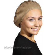 Landana Headscarves Beret with Gold Crystal Studs-Brown at  Women’s Clothing store