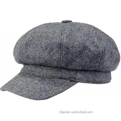 LerBen Women Girls Fashion Classic Knitted Warm Peaked Beret Hat Flat Caps Black at  Women’s Clothing store