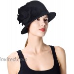 No-branded Women's Wool Bucket Hats Elegant Cloche Hat Formal Dress Hat Black at Women’s Clothing store