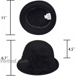 No-branded Women's Wool Bucket Hats Elegant Cloche Hat Formal Dress Hat Black at Women’s Clothing store