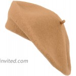 Nollia Ladies Solid Colored French Wool Beret Women's Classic Beret Hat for Casual Use - 1 Piece Tan at Women’s Clothing store