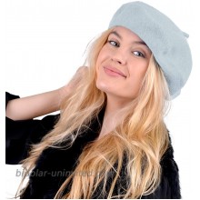 Nollia Ladies Solid Colored French Wool Beret Women's Classic Beret Hat For Casual Use - 1 Piece Silver at  Women’s Clothing store