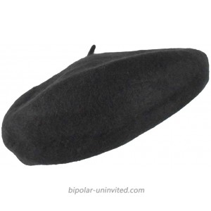 NOVELTY GIANT WWW.NOVELTYGIANT.COM 100% Wool Black Beret French Parisian Hat at  Women’s Clothing store