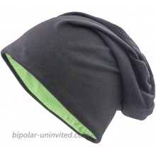 shenky Jersey Beanie Reversible Multiple Colors XXL Black-Green Reversible at  Women’s Clothing store