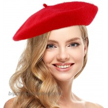Skeleteen Red French Style Beret - Women's Classic Beret Hat for Casual Use - 1 Piece at  Women’s Clothing store