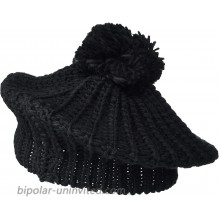 Steve Madden Women's Beret with Pom Black One Size at  Women’s Clothing store