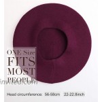 Sumolux Women Beret Hat Cap French Wool Beret Beanie Cap Classic Solid Color Autumn Winter Hats Wine Red at Women’s Clothing store