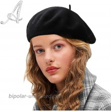 Sydbecs Wool Beret Hats for Women Ladies Girls French Barret Hat Solid Color Style Black at  Women’s Clothing store