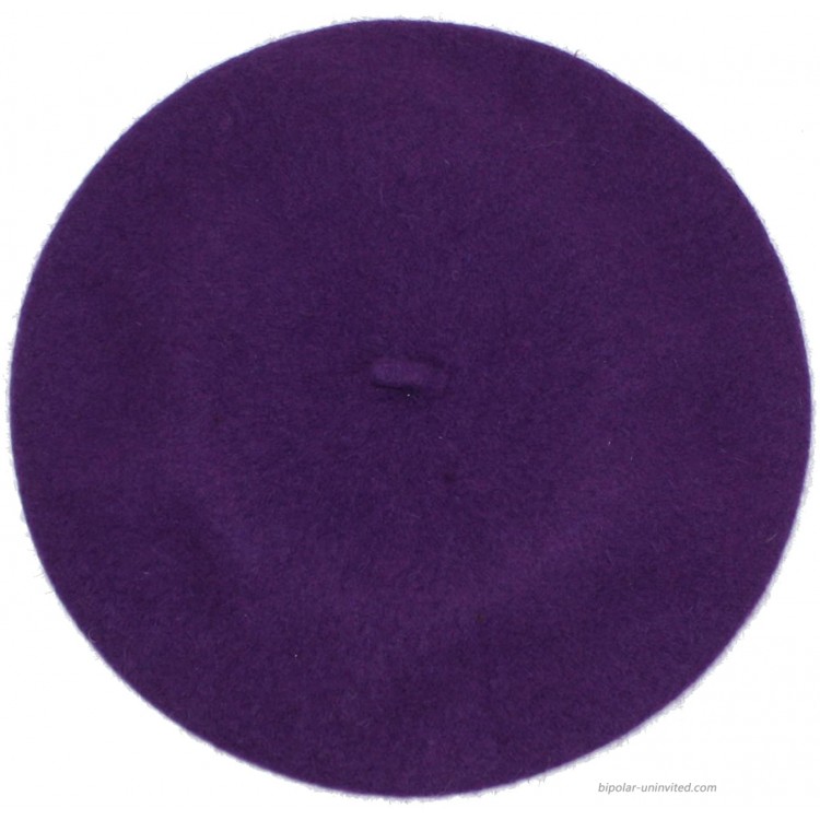Ted and Jack - Elegant Solid Classic Beret in Purple at Women’s Clothing store