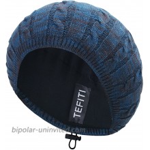 TEFITI Womens Snood Hairnet Headcover Knit Beret Beanie Cap Headscarves Turban-Cancer Headwear for Women Black-Denim at  Women’s Clothing store