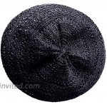 TENDYCOCO Womens Summer Beret Hat French Style Beanie Hats Hollow-Out Vintage Painters Woven Cap Artist Hat Black at Women’s Clothing store