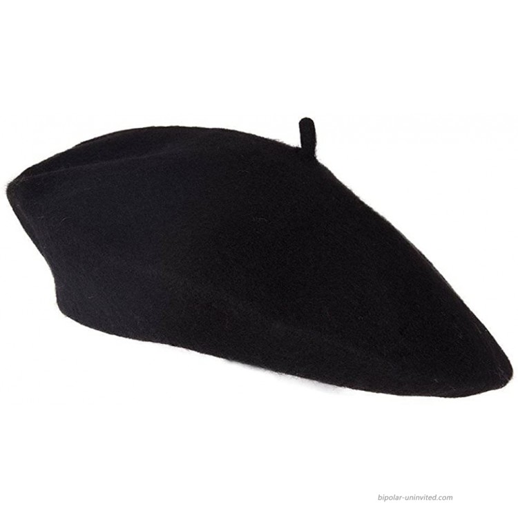 TOP HEADWEAR Wool Blend French Bohemian Beret Black at Women’s Clothing store Beret Hat Women