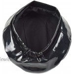 UTOWO Patent Leather French Style Beret Hat PU Dancing for Women Black at Women’s Clothing store
