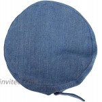 WITHMOONS Beret Hat Denim Cotton British Style Strap Adjustable JDF1177 Blue at Women’s Clothing store