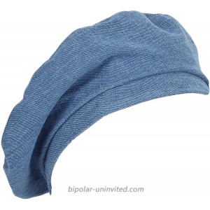 WITHMOONS Beret Hat Denim Cotton British Style Strap Adjustable JDF1177 Blue at  Women’s Clothing store