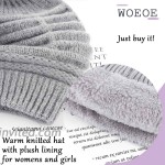 Woeoe French Wool Beret Hat Grey Warm Beret Beanie Cap Crochet Knit Winter Beret Hats Thick Soft Plush Fleece Lined Cap for Women and Girls at Women’s Clothing store
