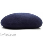 Women French Berets Hat Classic Winter Solid Color Warm Knit Beanie Hat Navy