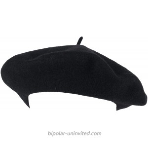 ZAKIRA Wool French Beret for Men and Women in Plain Colours Black at  Women’s Clothing store