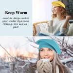 Zhanmai 5 Pieces Wool Beret Hat French Style Beanie Hat Solid Color Winter Hat Outdoor Beanie Cap for Women Girls Lady at Women’s Clothing store