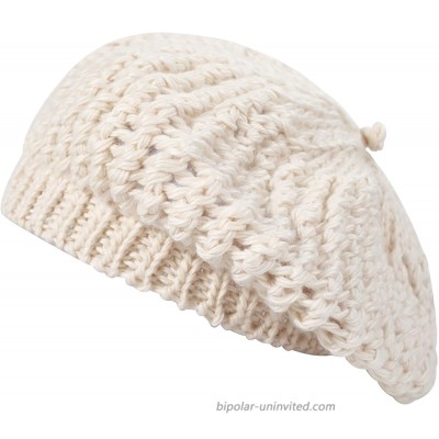 ZLYC Women Winter Wool Slouchy Beret Hat Fashion Knit Berets Cap Beige at  Women’s Clothing store