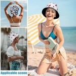 2 Pieces Print Beach Fisherman Hats Double-Side-Wear Reversible Bucket Hat Foldable Unisex Cap Cow Cheery Pattern Summer Cap for Women Men Outdoor Travel at Women’s Clothing store