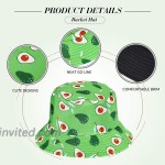 4 Pieces Summer Bucket Hats Fruit Printed Sun Protection Hats Double-Side-Wear Reversible Fisherman Cap Cherry Pineapple Cow Beach Hats for Women Teens Girls at Women’s Clothing store