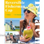 Bennim 2 Pieces Unisex Lemon Pattern Bucket Hats Reversible Fisherman Cap for Casual Travel Beach at Women’s Clothing store