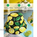 Bennim 2 Pieces Unisex Lemon Pattern Bucket Hats Reversible Fisherman Cap for Casual Travel Beach at Women’s Clothing store