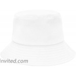 Black Bucket Hats for Women Summer Travel White Beach Sun Hats Teen Girls Packable White at Women’s Clothing store