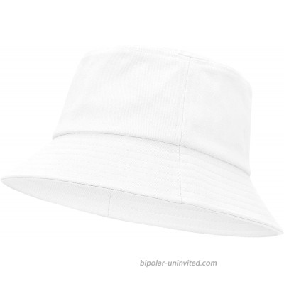Black Bucket Hats for Women Summer Travel White Beach Sun Hats Teen Girls Packable White at  Women’s Clothing store