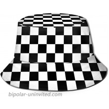 Black White Race Checkered Flag Bucket Hat Reversible Fisherman Cap Beach Sun Hats for Men Women Boys and Girls at  Women’s Clothing store