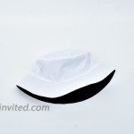 Bucket Hat for Women Double-Side Reversible Sun Hat for Girls White-Black at Women’s Clothing store