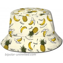 Bucket Hat Pineapple and Banana Cotton Sun Cap Fisherman's Hat for Men Women at  Women’s Clothing store