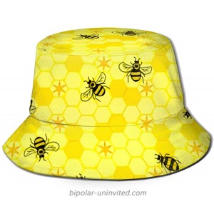 Bucket Sun Hat Honeycomb Stars Bees Unisex Packable Summer Travel Bucket Boonie Sun Hat Outdoor Beach Fisherman Cap at  Women’s Clothing store