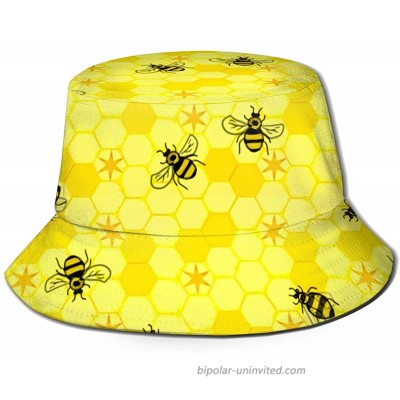 Bucket Sun Hat Honeycomb Stars Bees Unisex Packable Summer Travel Bucket Boonie Sun Hat Outdoor Beach Fisherman Cap at  Women’s Clothing store