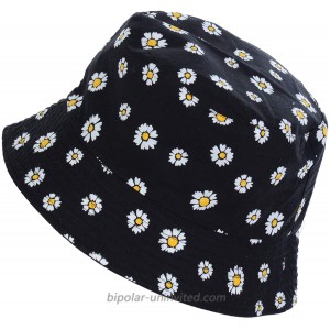 BYOS Unisex Reversible Packable Print Cotton Bucket Fishman Summer Sun Hat Cap at  Women’s Clothing store