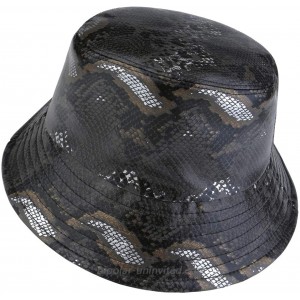CHIC DIARY Reversible Leopard Bucket Hat Women Fashion Floppy Sun Hats Cap Packable Fisherman Hat Snakeskin Black at  Women’s Clothing store